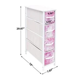 Sorbus Kids Narrow Dresser With 4 Drawers - Vertical Slim Storage Chest Of Drawers With Steel Frame, Wood Top & Easy Pull Fabric Bins For Small Spaces, Closets, Bedroom, Bathroom & Laundry 17 Sorbus Kids Narrow Dresser With 4 Drawers - Vertical Slim Storage Chest Of Drawers With Steel Frame, Wood Top & Easy Pull Fabric Bins For Small Spaces, Closets, Bedroom, Bathroom & Laundry -Songmics Furniture Shop 31gG50Ct9NL