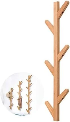 Foshan Coat Rack, Hat Rack Wall Mounted Bear Over 120 Lbs Goods Bamboo Material Closet Organizers For Coats Hats Bags Umbrella Scarves Used In Bedroom Bathroom -Songmics Furniture Shop 31gRXNp9hML. AC