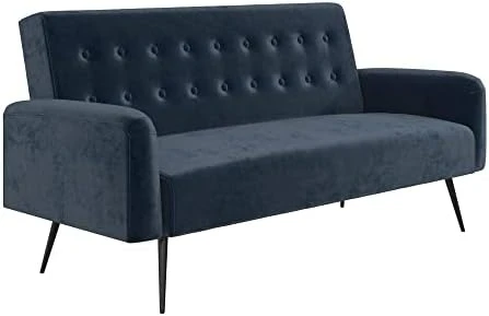 Novogratz 2360979N Z Stevie, Convertible Sofa Bed Couch, Green Velvet Futon 6 Novogratz 2360979N Z Stevie, Convertible Sofa Bed Couch, Green Velvet Futon - Image 6