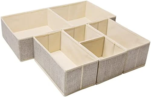 Criusia Underwear Drawer Organizer, 6 Set Foldable Underwear Drawer Organizer And Closet Dividers,Storage Box For Clothes, Socks, Underwear (6 Bins) (Light Grey) 11 Criusia Underwear Drawer Organizer, 6 Set Foldable Underwear Drawer Organizer And Closet Dividers,Storage Box For Clothes, Socks, Underwear (6 Bins) (Light Grey) - Image 11