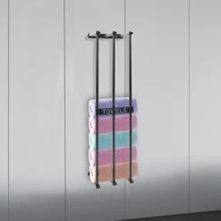 Bathroom Towel Rack New Upgrade 3 Bar Towel Holder For Rolled Towels, Wall Mounted Towel-Rack Storage For Folded Large Towel Washcloths, White -Songmics Furniture Shop 31gaNrPa66L. AC