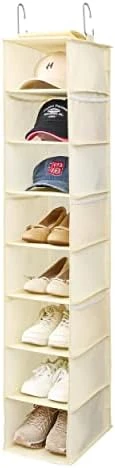 Berdeng Hanging Shoe Organizer For Closet With Side Mesh Pockets,Hat Racks For Baseball Caps,Shoe And Hat Holder & Storage,8-Shelf,Black,1 Pack 7 Berdeng Hanging Shoe Organizer For Closet With Side Mesh Pockets,Hat Racks For Baseball Caps,Shoe And Hat Holder & Storage,8-Shelf,Black,1 Pack - Image 7
