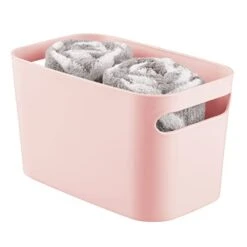 MDesign Deep Plastic Bathroom Bin With Handles, Storage Organizer For Vanity Countertop, Hold Soap, Body Wash, Shampoo, Lotion, Conditioner, Hand Towels - 10" Long, Aura Collection, 4 Pack, Light Pink 18 MDesign Deep Plastic Bathroom Bin With Handles, Storage Organizer For Vanity Countertop, Hold Soap, Body Wash, Shampoo, Lotion, Conditioner, Hand Towels - 10" Long, Aura Collection, 4 Pack, Light Pink -Songmics Furniture Shop 31gcpKmRSQL