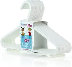 HANGERWORLD 18 Pack 11.8inch White Plastic Kids Hanger - Sized For Baby, Toddler And Children 17 HANGERWORLD 18 Pack 11.8inch White Plastic Kids Hanger - Sized For Baby, Toddler And Children -Songmics Furniture Shop 31giUHraacL. AC
