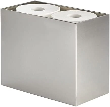 MDesign Steel Floor Stand Toilet Paper Organizer, 4-Roll Tissue Storage Holder Container Bin For Bathroom, Fits Under Sink, Vanity, Shelf, In Cabinet, Or Corner, Metro Collection - Soft Brass 8 MDesign Steel Floor Stand Toilet Paper Organizer, 4-Roll Tissue Storage Holder Container Bin For Bathroom, Fits Under Sink, Vanity, Shelf, In Cabinet, Or Corner, Metro Collection - Soft Brass - Image 8
