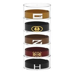 FEMELI Belt Organizer, Acrylic Display Case With 5 Layers Storage Holder For Watches, Jewelry, Makeup, Bracelets, Rings,Toys Accessories