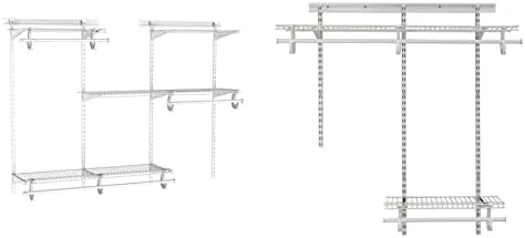 ClosetMaid ShelfTrack Wire Closet Organizer System, Adjustable From 4 To 6 Ft., With Shelves, Clothes Rods, Hardware, Durable Steel, White 12 ClosetMaid ShelfTrack Wire Closet Organizer System, Adjustable From 4 To 6 Ft., With Shelves, Clothes Rods, Hardware, Durable Steel, White - Image 12