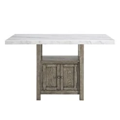 Steve Silver Grayson White Marble And Driftwood 5-Piece Counter Height Set -Songmics Furniture Shop 31hWJOsFhAL