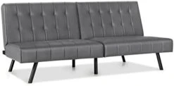 YTYZC Futon Sofa Bed PU Leather Convertible Folding Couch Sleeper Lounge Convenient Installation (Color : Black) 13 YTYZC Futon Sofa Bed PU Leather Convertible Folding Couch Sleeper Lounge Convenient Installation (Color : Black) -Songmics Furniture Shop 31i2aoek77L. AC