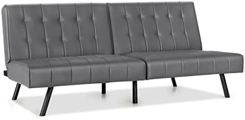 YTYZC Futon Sofa Bed PU Leather Convertible Folding Couch Sleeper Lounge Convenient Installation (Color : Black) 7 YTYZC Futon Sofa Bed PU Leather Convertible Folding Couch Sleeper Lounge Convenient Installation (Color : Black) - Image 7