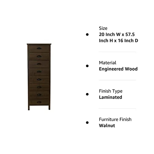 Venture Horizon 8 Drawer Lingerie Bureau Walnut 3 Venture Horizon 8 Drawer Lingerie Bureau Walnut - Image 3