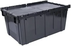 TEJAL 12 Gallon Commercial Flip Top Tote Storage Container (PACK OF 2) Industrial Plastic Storage Tote With Hinged Attached Lid (22.05 In. L X 15.40 In. W X 12.88 In. H) - Grey 21 TEJAL 12 Gallon Commercial Flip Top Tote Storage Container (PACK OF 2) Industrial Plastic Storage Tote With Hinged Attached Lid (22.05 In. L X 15.40 In. W X 12.88 In. H) - Grey -Songmics Furniture Shop 31iCwRqWIL. AC