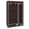 Trlec 67" Portable Clothes Closet Wardrobe With Non-Woven Fabric And Hanging Rod Quick And Easy To Assemble Dark Brown For Living Room,Bedroom