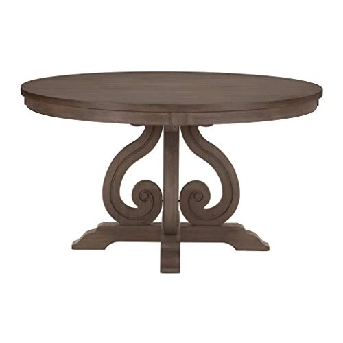 Homelegance 54" Round Dining Table, Dark Pewter 2 Homelegance 54" Round Dining Table, Dark Pewter - Image 2