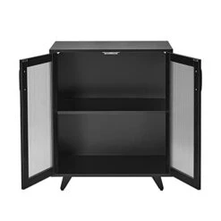 Panana Kitchen Buffet Server Table Accent Sideboard Cupboard Server Buffet Console Table With Doors Cabinet(27inch, Black) -Songmics Furniture Shop 31iIECJ7nGL