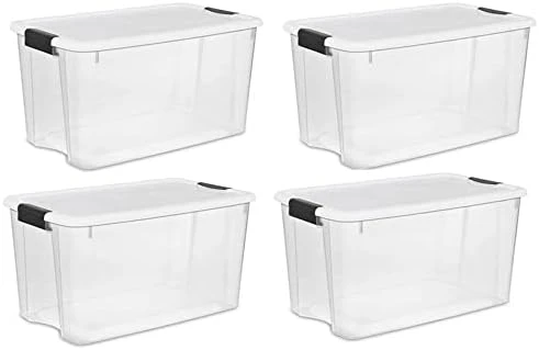 Sterilite 30 Quart Clear Plastic Stackable Storage Container Bin Box Tote With White Latching Lid Organizing Solution For Home & Classroom, 24 Pack 14 Sterilite 30 Quart Clear Plastic Stackable Storage Container Bin Box Tote With White Latching Lid Organizing Solution For Home & Classroom, 24 Pack - Image 14
