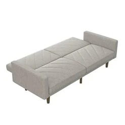 DHP Paxson Convertible Futon Couch Bed With Linen Upholstery And Wood Legs - Light Gray 13 DHP Paxson Convertible Futon Couch Bed With Linen Upholstery And Wood Legs - Light Gray -Songmics Furniture Shop 31iMuYff5KL