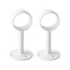 KAFENDA Diameter 32mm / 1.26" Shower Curtain Wardrobe Pole Holder Tube Flange, Socket, Ceiling Mount Bracket Tube Holder, Clothes Rail Holder, 2 Pieces Stainless Steel White Finish