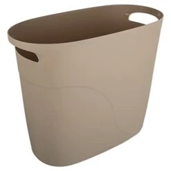 JiatuA Plastic Small Trash Can Slim Waste Basket With Handles 3.2 Gallon Narrow Garbage Container Bin For Bathroom, Bedroom, Kitchen, Home Office Under Desk, Dorm, Laundry Room, Kids Room, Black -Songmics Furniture Shop 31iefHrWjQL