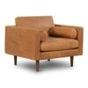 POLY & BARK Napa Lounge Chair In Full-Grain Pure-Aniline Italian Tanned Leather In Cognac Tan