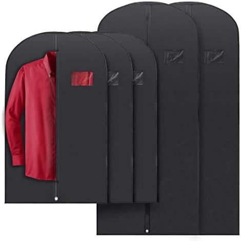 PLX 40" Black Garment Bags Suit Bag For Travel & Clothing Storage Of Dresses, Shirts, Fur Coats, Jackets & Dance Costumes - Hanging Suit Cover For Men & Women Closet Storage Garment Protector 5 PLX 40" Black Garment Bags Suit Bag For Travel & Clothing Storage Of Dresses, Shirts, Fur Coats, Jackets & Dance Costumes - Hanging Suit Cover For Men & Women Closet Storage Garment Protector - Image 5