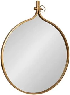 Kate And Laurel Yitro Round Industrial Modern Metal Framed Wall Mirror, 23.5x28.5, Black -Songmics Furniture Shop 31jRIeUVLiL. AC