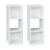 ClosetMaid Home Stackable 3-Cube Cubeicals Organizer Storage, White (2 Pack)