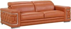 Blackjack Furniture Usry Italian Leather Upholstered Living Room Sofa, Black -Songmics Furniture Shop 31jbAVyWc L. AC