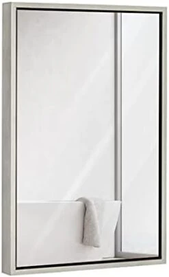 Hamilton Hills 30x40 Inch Black Framed Mirror | Large Rectangular Bathroom Mirrors For Wall | Floating Glass Panel Vanity With Border | Wall-Mounted Mirror For Decor | Hangs Horizontal Or Vertical -Songmics Furniture Shop 31jdAZj1j1L. AC