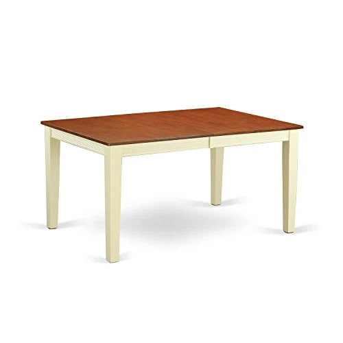 East West Furniture QUIN9-WHI-W Dining Table Set, 9-Piece 2 East West Furniture QUIN9-WHI-W Dining Table Set, 9-Piece - Image 2