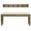 Décor Therapy Waverly Wood Bench With Coat Rack Set, Measures 42x11.8x17.75, Winter White
