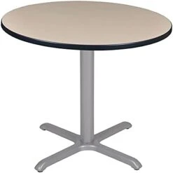 Regency Via Round X-Base Table, 36", Grey/Grey -Songmics Furniture Shop 31kEJ ieHmS. AC