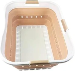 SAMMART 42L (11 Gallon) Collapsible Plastic Laundry Basket - Foldable Pop Up Storage Container/Organizer - Portable Washing Tub - Space Saving Hamper/Basket (Grey/Pale Pink) -Songmics Furniture Shop 31kQBIwrbL. AC