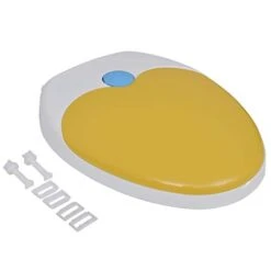 VidaXL White & Yellow Soft-Close Toilet Seat Adults/Children -Songmics Furniture Shop 31kSbNFvRnL