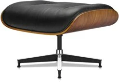 Mid Century Chaise Lounge Chair With Ottoman, 100% Full Grain Leather, Walnut, Modern Accent Chair Classic Design, Heavy Duty Base Support For Bedroom Indoor Set -Songmics Furniture Shop 31kWq5RKaNL