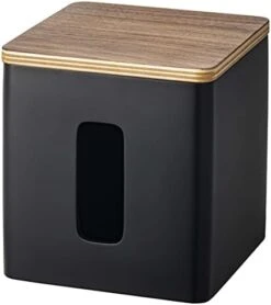 Yamazaki Home Case With Removable Wooden Lid-Tissue Or Toilet Paper Towel Rectangular Storage Holder For Kitchen Bathroom Or Bedroom | Polystone, One Size, Walnut -Songmics Furniture Shop 31kfOArthiL. AC