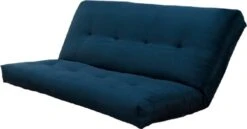 Kodiak Full Size Futon Mattress INNERSPRING In Suede Microfiber Fabric (Navy)