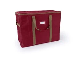 Covermates Keepsakes Treasurekeeper Storage Bag - Carrying Handles, ID Window - Holiday Storage-Red