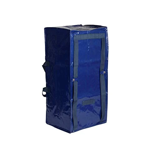 Earthwise Heavy Duty X-Large Moving Bags W/Backpack Straps Strong Handles & Zippers, Storage Totes For Space Saving, Fold Flat, Alternative To Moving Box, Made Of Recycled Material (Blue - Set Of 4) 4 Earthwise Heavy Duty X-Large Moving Bags W/Backpack Straps Strong Handles & Zippers, Storage Totes For Space Saving, Fold Flat, Alternative To Moving Box, Made Of Recycled Material (Blue - Set Of 4) - Image 4