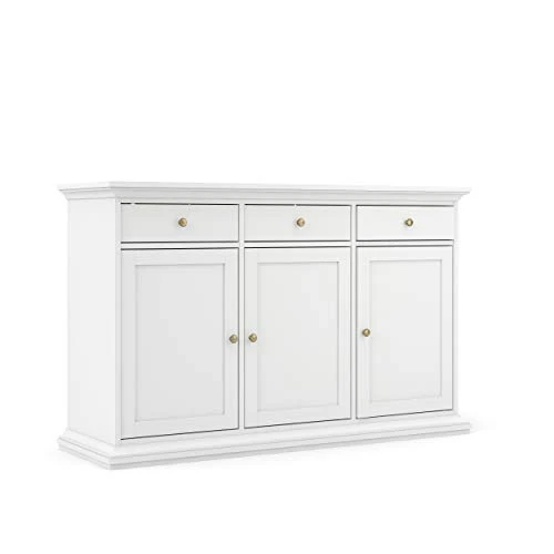 Tvilum Sonoma Sideboard With 3 Doors And 3 Drawers, White 1 Tvilum Sonoma Sideboard With 3 Doors And 3 Drawers, White