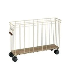 AVIRAA Laundry Baskets, Magazine Storage Basket Narrow Cabinet Floor Basket Gap Storage Rack Sundries Storage Basket Rectangle (Color : White)