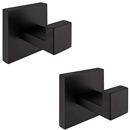 Nolimas 2 Pack Matte Black Towel Hook Stainless Steel Bathroom Rustproof Clothes Towel Coat Hook Wall Mounted Square Toilet Kitchen Heavy Duty Door Hanger 1 Nolimas 2 Pack Matte Black Towel Hook Stainless Steel Bathroom Rustproof Clothes Towel Coat Hook Wall Mounted Square Toilet Kitchen Heavy Duty Door Hanger