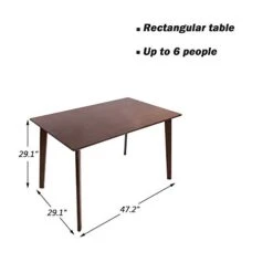 LUCKYERMORE Dining Room Table Rectangle Modern Mid Century Home Furniture Kitchen Restaurant Wood Table -Songmics Furniture Shop 31ln9mt81vL