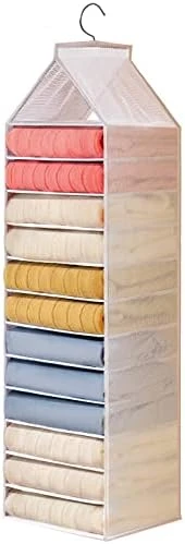 Aeeteek 1 Pack Hanging Closet Organizer 5-Shelf Over The Door Shoe Organizer Wall Mount Storage Bag Containers 49.2 * 13 * 5.5 Inches Large Capacity Collapsible Shelves Drawers (Black) 11 Aeeteek 1 Pack Hanging Closet Organizer 5-Shelf Over The Door Shoe Organizer Wall Mount Storage Bag Containers 49.2 * 13 * 5.5 Inches Large Capacity Collapsible Shelves Drawers (Black) - Image 11