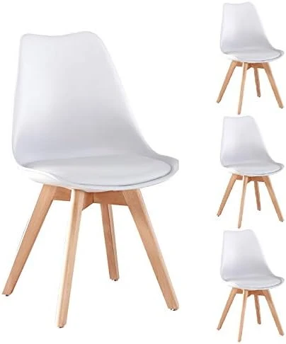 Merax Mid-Century 5 Piece Dining Table Set With Chairs For 4 People, Home Kitchen Wooden Furniture, Antique Oak+Antique Blue 15 Merax Mid-Century 5 Piece Dining Table Set With Chairs For 4 People, Home Kitchen Wooden Furniture, Antique Oak+Antique Blue - Image 15