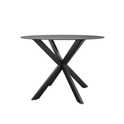 CosmoLiving By Cosmopolitan 88289BGYE, Circi Collection, Glass Top, Black And Charcoal Dining Table -Songmics Furniture Shop 31m03gADnoL