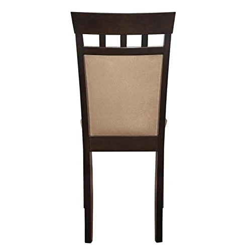Coaster Home Furnishings Gabriel Upholstered Back Panel Side Chairs Cappuccino And Beige (Set Of 2), 17.25"D X 20.75"W X 38.5"H (100773) 5 Coaster Home Furnishings Gabriel Upholstered Back Panel Side Chairs Cappuccino And Beige (Set Of 2), 17.25"D X 20.75"W X 38.5"H (100773) - Image 5