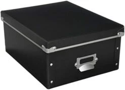 Nakabayashi FBB-S-BK Storage Box, Stock Box With Lid, Small, Black -Songmics Furniture Shop 31nRBzJWTCL. AC
