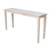 International Concepts Console Table, 60 In, Unfinished