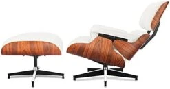 Mid Century Chaise Lounge Chair With Ottoman, 100% Full Grain Leather, Walnut, Modern Accent Chair Classic Design, Heavy Duty Base Support For Bedroom Indoor Set -Songmics Furniture Shop 31o9UAb PIL. AC 1